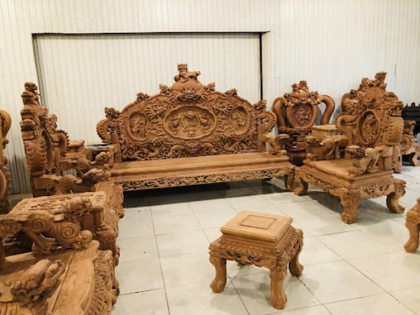 Bộ nghê rồng đỉnh hương đá 12 món chân 14 Bộ nghê rồng đỉnh hương đá 12 món chân 14