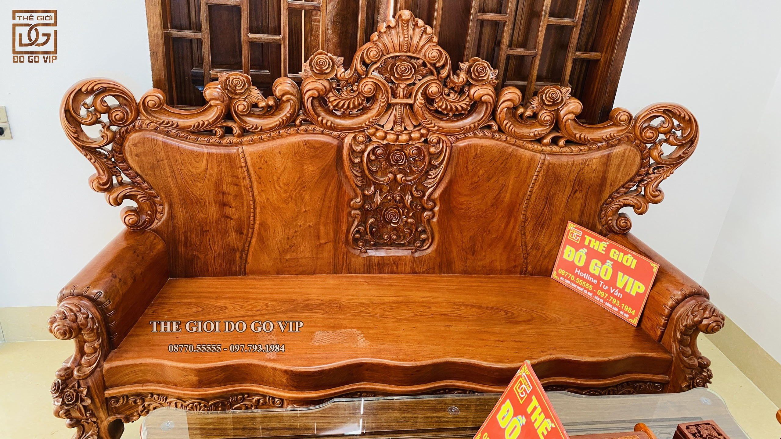 18/12 Bàn giao bộ Hoàng Gia Nguyên Khối - Gỗ Hương Đá cho A Toàn - Tân Yên Bắc Giang