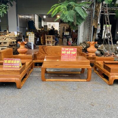 BỘ SOFA GÕ ĐỎ 5 MÓN -GỖ GÕ ĐỎ
