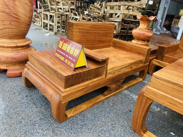 BỘ SOFA GÕ ĐỎ 5 MÓN -GỖ GÕ ĐỎ