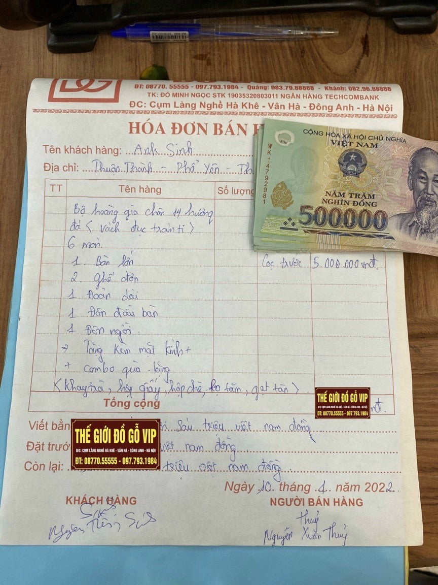 [ 11/1 Chốt cho a trai Thái Nguyên bộ bàn ghế Hoàng Gia Hoa Hồng]