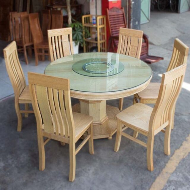 Bàn ăn tròn 6 ghế được sử dụng rất phổ biến hiện nay