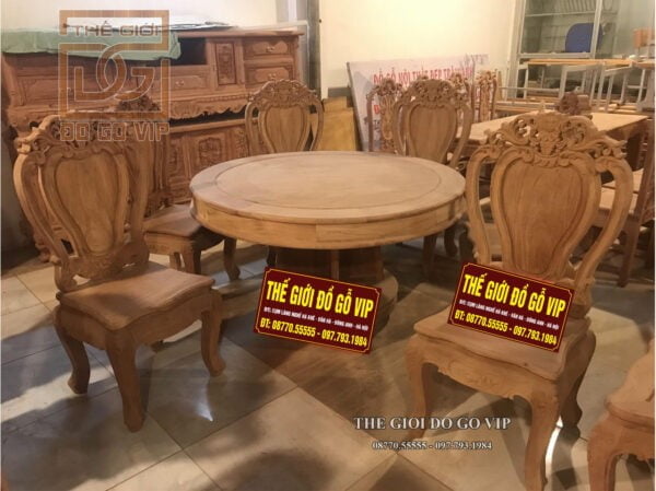 Mẫu bàn ăn tròn xoay đẹp không chiếm nhiều diện tích không gian