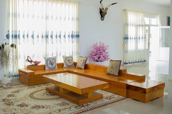 Mẫu bàn ghế phòng khách cho nhà ống đẹp