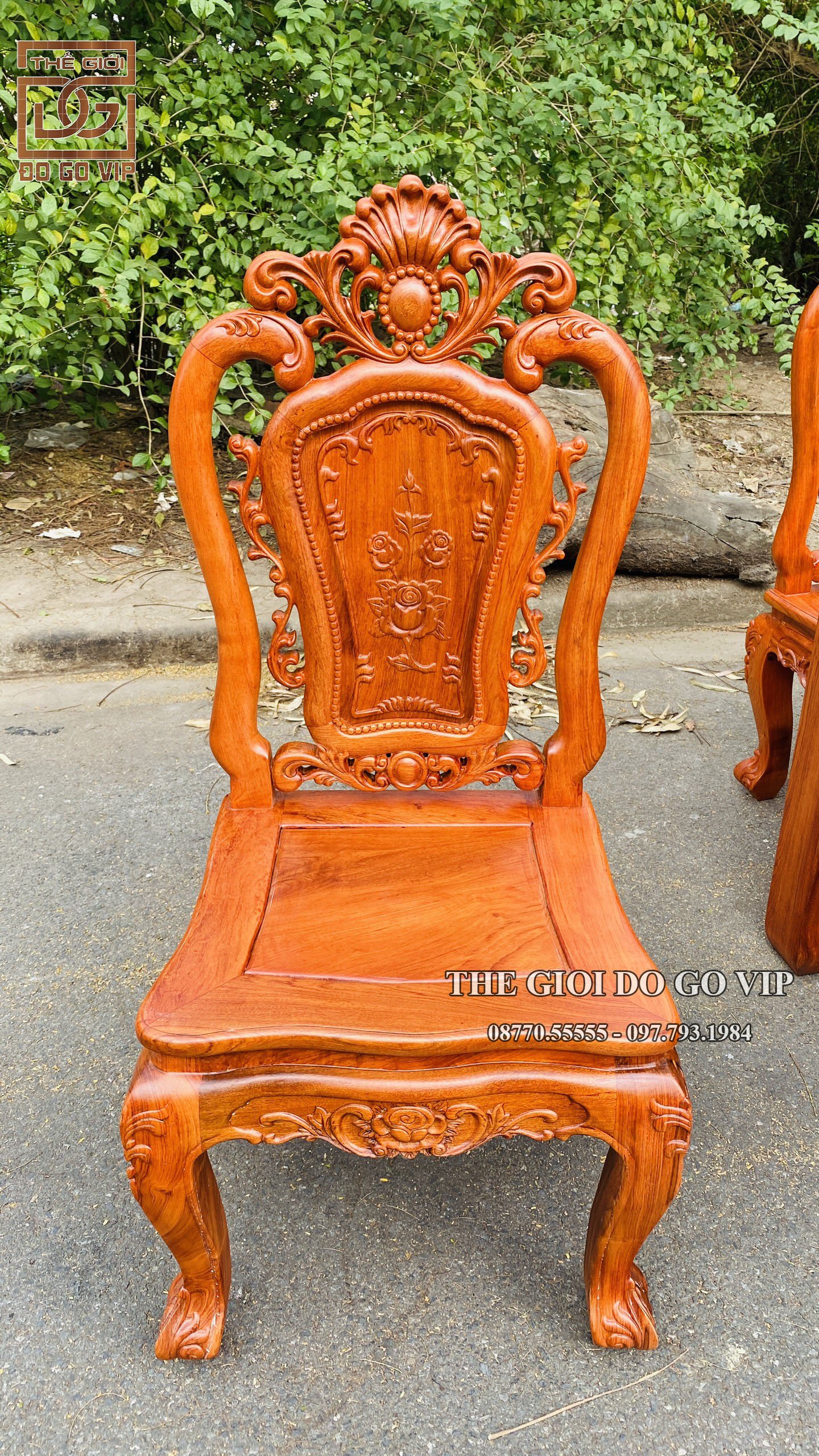 MẪU BÀN ĂN CHỮ NHẬT- GHẾ HỒNG HẠC 8 GHẾ- CHẤT GỖ HƯƠNG ĐÁ