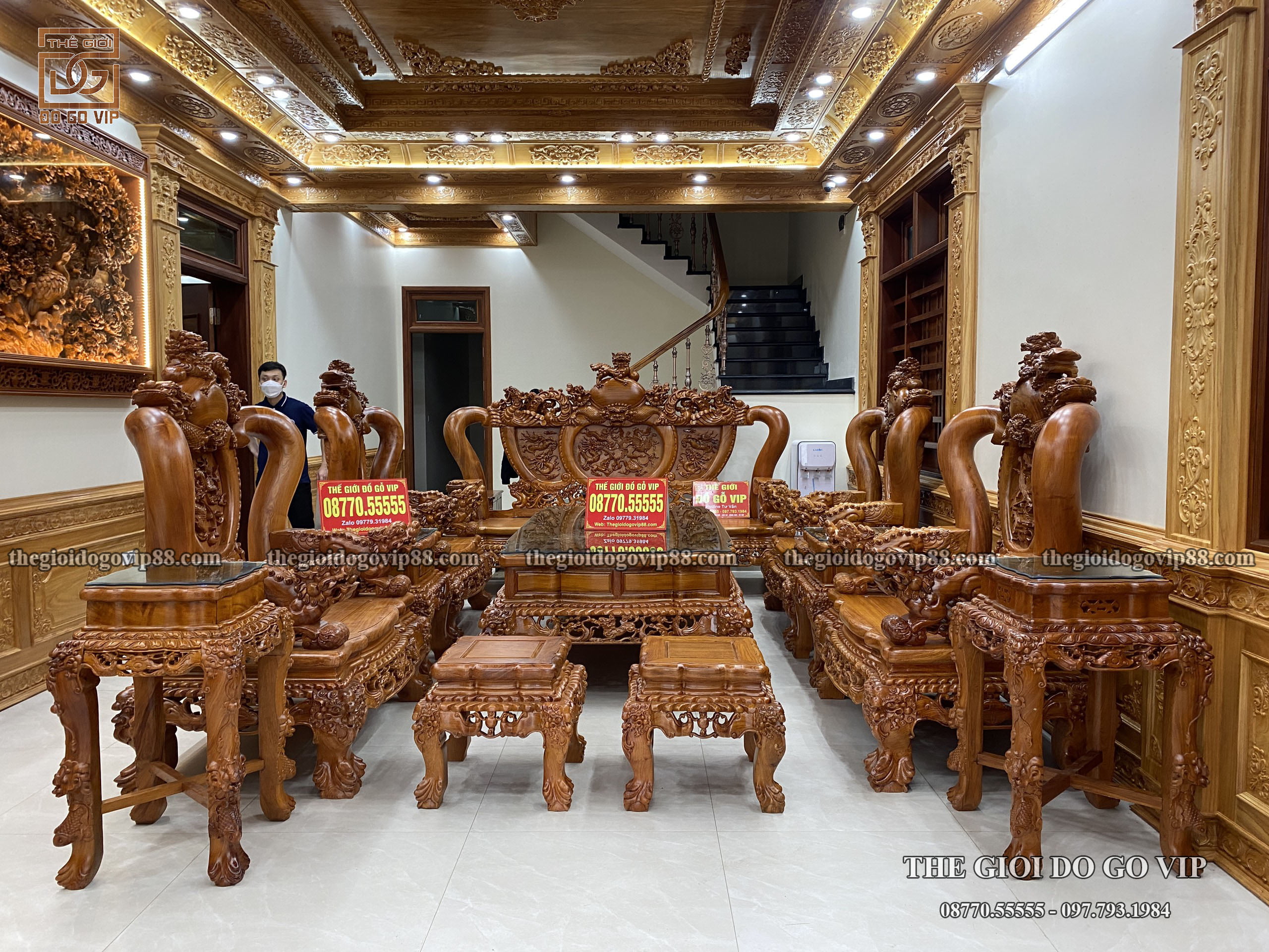 7/2 Hé lộ những hình ảnh từ số đầu tiên của năm Nhâm Dần 2022 - một căn biệt thự hết sức đặc biệt: rộng hơn 1000m2 và thú chơi đồ gỗ xa xỉ của gia chủ tại Thanh Hóa - Thế Giới Đồ Gỗ Vip
