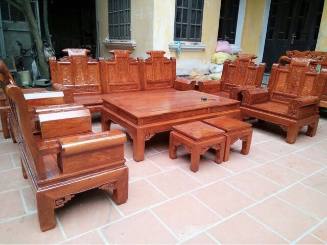 Bộ bàn ghế gỗ hoàng gia cao cấp, bền đẹp