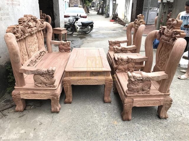 Bộ nghê bảo đỉnh cao cấp, được làm từ gỗ tự nhiên