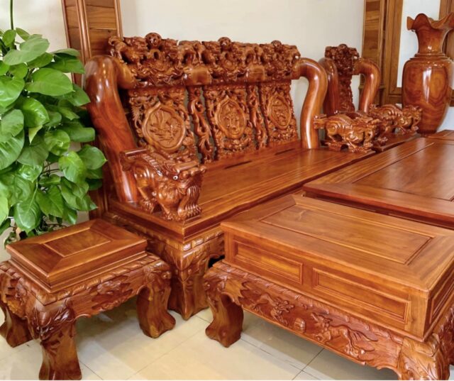 Bộ nghê bảo đỉnh tay 16 làm cho không gian phòng khách thêm đẳng cấp, sang trọng