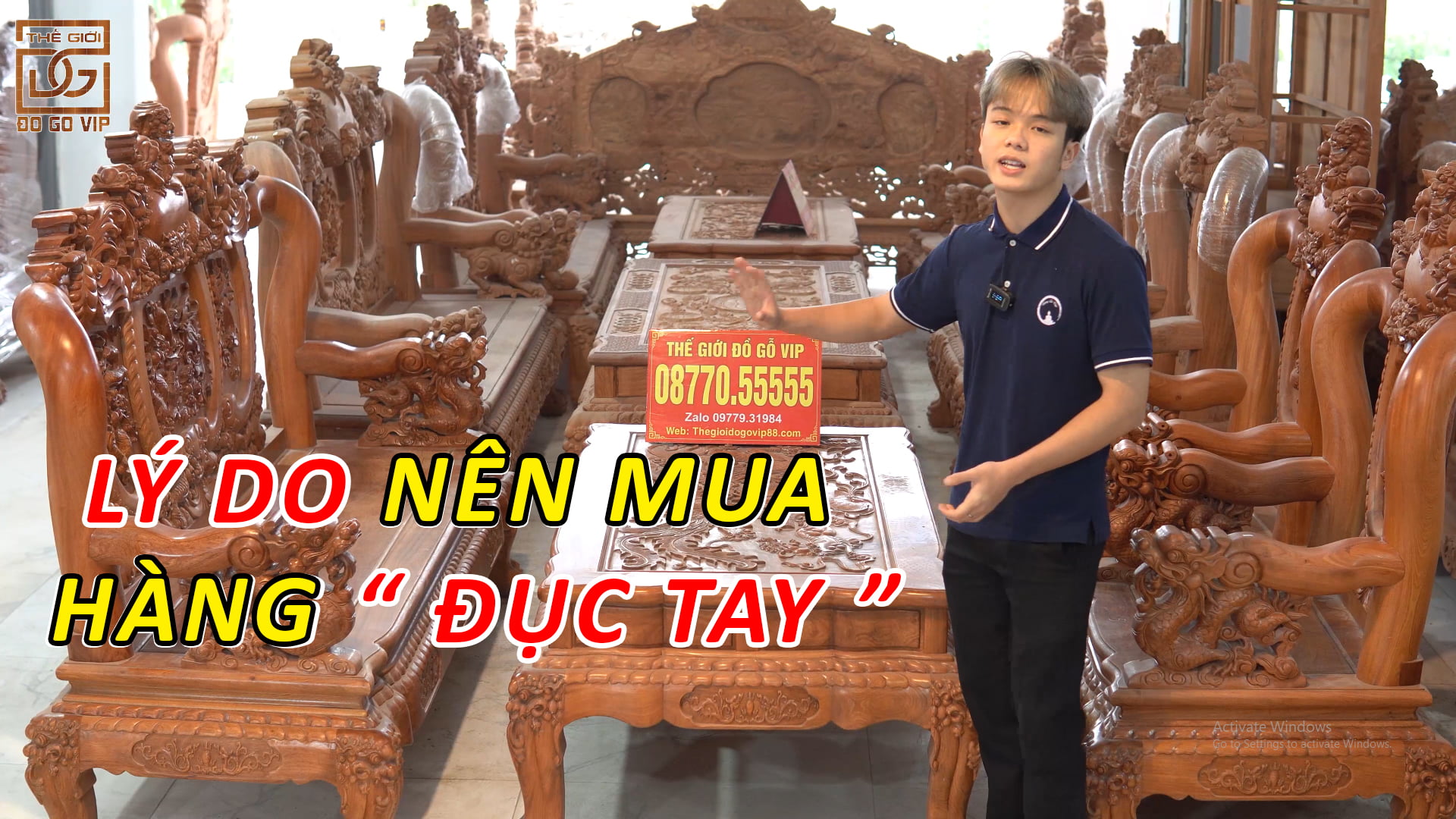 So sánh chi tiết bộ bàn ghế Nghê Bảo Đỉnh hàng đục " Máy " và hàng đục " Tay " Nên chọn bộ nào ?