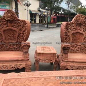 Cửu Long Bát Mã 12 Món - Gỗ Hương Đá
