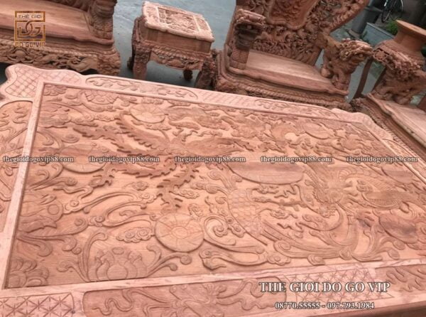 Cửu Long Bát Mã 12 Món - Gỗ Hương Đá