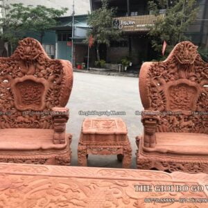 Cửu Long Bát Mã 12 Món - Gỗ Hương Đá