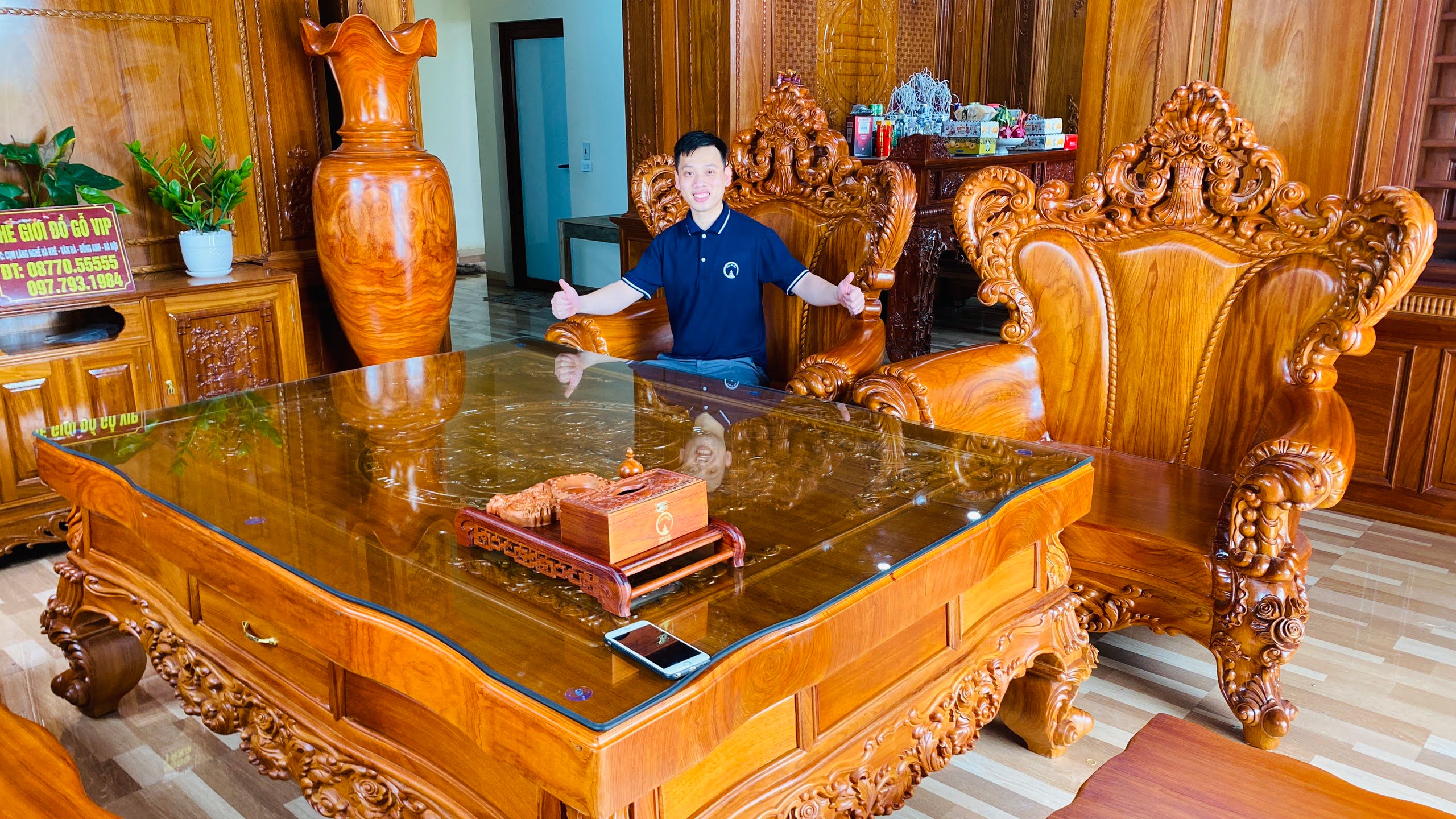 [ 1/3 Bộ hoàng gia hoa hồng nguyên khối]