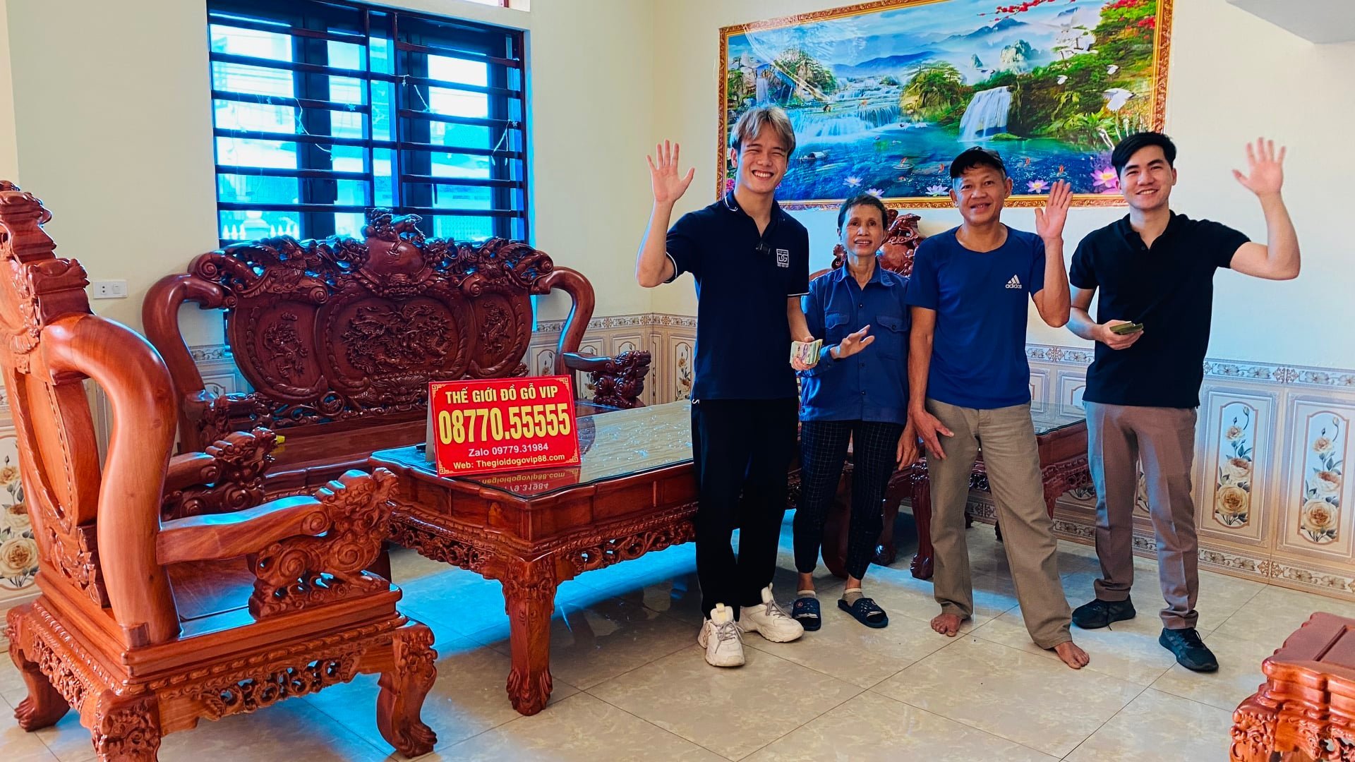 [3/4 BÀN GIAO BỘ NGHÊ BẢO ĐỈNH CHO CHÚ QUỐC- CÔ HUỆ THÁI NGUYÊN ]