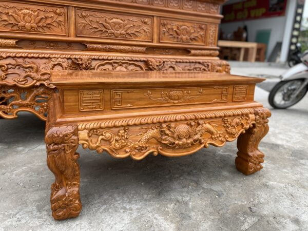 Sập Thờ 2 D ạ Tiền - Gỗ Hương Đá