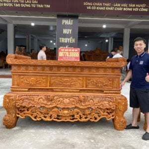 Sập Thờ 2 D ạ Tiền - Gỗ Hương Đá
