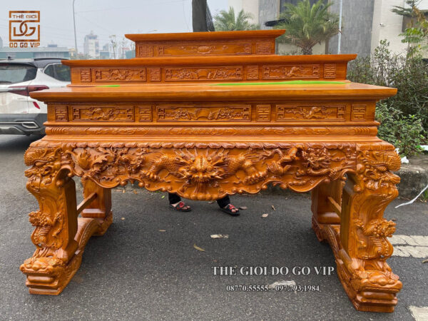 SẬP TỨ LINH TAM CẤP - GỖ HƯƠNG ĐÁ