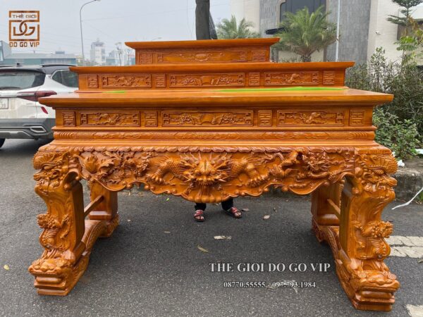 SẬP TỨ LINH TAM CẤP - GỖ HƯƠNG ĐÁ - Hình ảnh 4