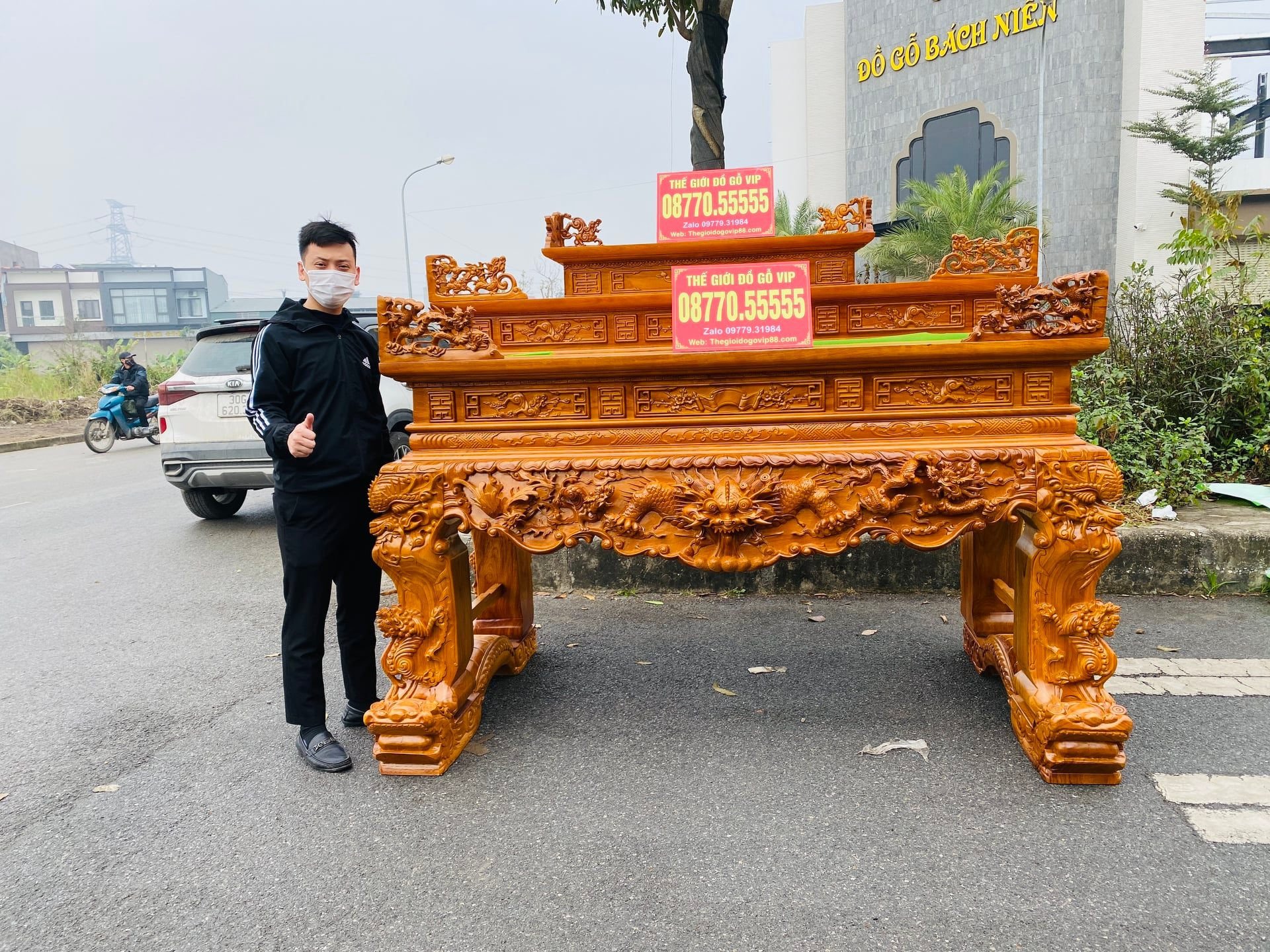 SẬP TAM CẤP TỨ LINH - GỖ HƯƠNG ĐÁ