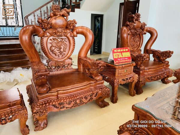 NGHÊ HOÀNG ĐẾ CỘT 18 CHÂN 20 - 10 MÓN GỖ HƯƠNG ĐÁ
