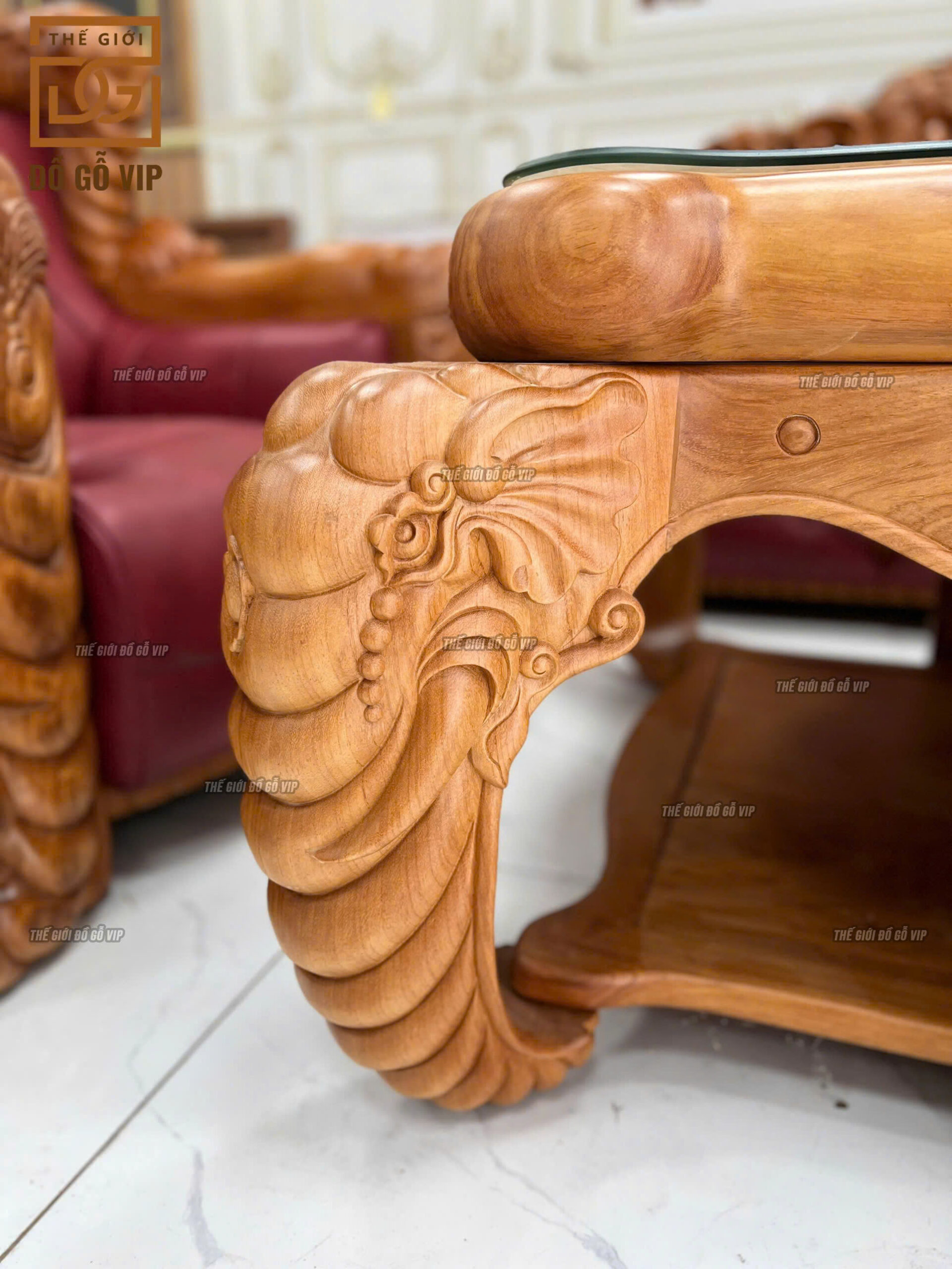 BỘ SOFA VOI CHIẾN GỖ GÕ ĐỎ