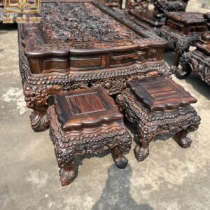 Siêu Phẩm Rồng Đỉnh Gỗ Mun Hoa Lào