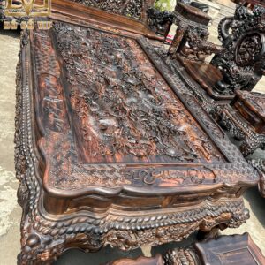 Siêu Phẩm Rồng Đỉnh Gỗ Mun Hoa Lào