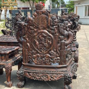 Siêu Phẩm Rồng Đỉnh Gỗ Mun Hoa Lào
