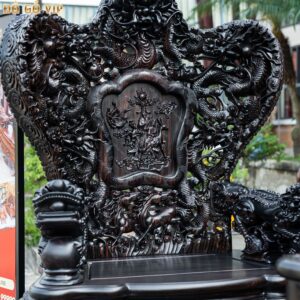Cửu Long Bát Mã Gỗ Mun Hoa Lào 24 Món
