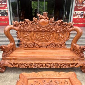 Nghê Hoàng Đế Cột 18 Chân 20 Gỗ Gõ Đỏ Pachy Nghê Hoàng Đế Cột 18 Chân 20 Gỗ Gõ Đỏ Pachy