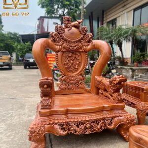 Nghê Hoàng Đế Cột 18 Chân 20 Gỗ Gõ Đỏ Pachy