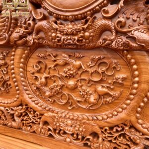 Nghê Hoàng Đế Cột 18 Chân 20 Gỗ Gõ Đỏ Pachy