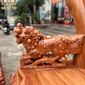 Nghê Hoàng Đế Cột 18 Chân 20 Gỗ Gõ Đỏ Pachy