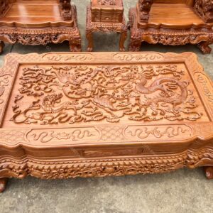 Nghê Hoàng Đế Cột 18 Chân 20 Gỗ Gõ Đỏ Pachy