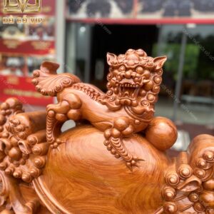 Nghê Hoàng Đế Cột 18 Chân 20 Gỗ Gõ Đỏ Pachy