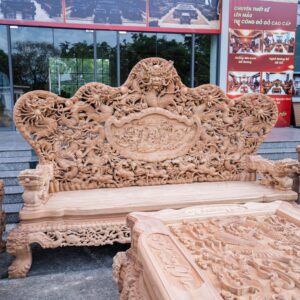 Cửu Long Bát Mã Gỗ Gõ Đỏ Pachy
