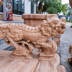 Cửu Long Bát Mã Gỗ Gõ Đỏ Pachy