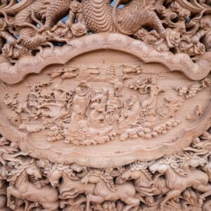 Cửu Long Bát Mã Gỗ Gõ Đỏ Pachy