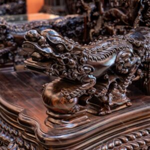 Cửu Long Bát Mã Gỗ Mun Hoa Lào