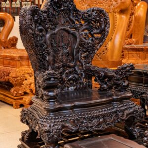 Cửu Long Bát Mã Gỗ Mun Hoa Lào